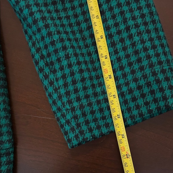 Dressed in LALA Plaid and Houndstooth Trench Coat - Red, Green, Black - Picture 12 of 14